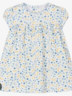 Kissy Kissy Yellow Blue Floral Pima Dress